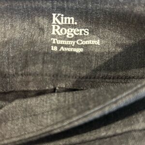 Kim Rogers gray tummy control size 18 average dress pant. Excellent condition.